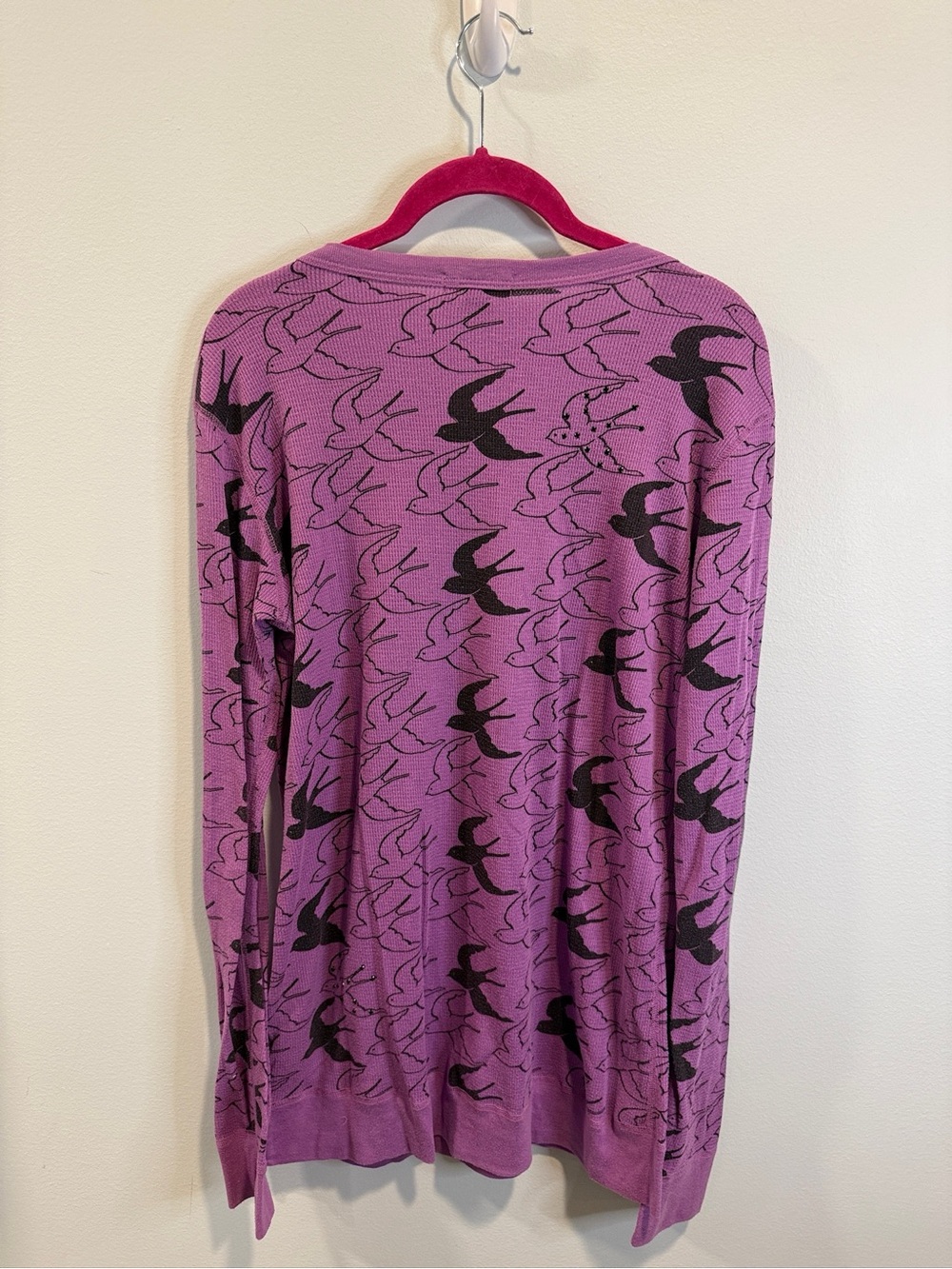 Vintage Primp long sleeve thermal bird top L - Picture 4 of 4